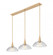 3 Light Linear Chandelier (276|3051P12-3L-MGLD)
