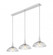 3 Light Linear Chandelier (276|3051P12-3L-BN)