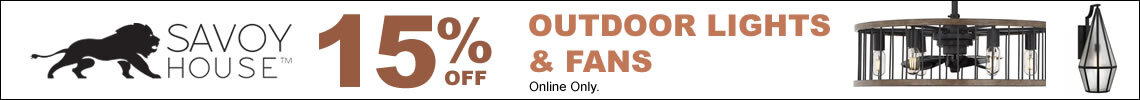 Savoy House Ceiling Fans and Outdoor Lighting on Sale.