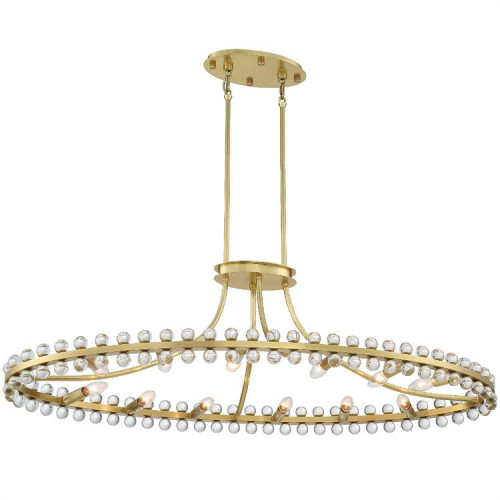 Crystorama CLO-8898-AG Clover 8 Light Aged Brass Chandelier