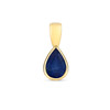 9ct Yellow Gold & Sapphire Pear shaped Pendant & Chain