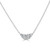 18ct White Gold Diamond Bouquet Necklace