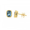9ct Yellow Gold Blue Topaz Earrings