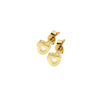 9ct Yellow Gold open Heart Stud Earrings