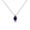 9ct White Gold Sapphire & Diamond Necklace