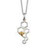 Silver & Gold Plated Bee Pendant on Chain