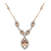 18ct Rose Gold Morganite & Diamond Necklace