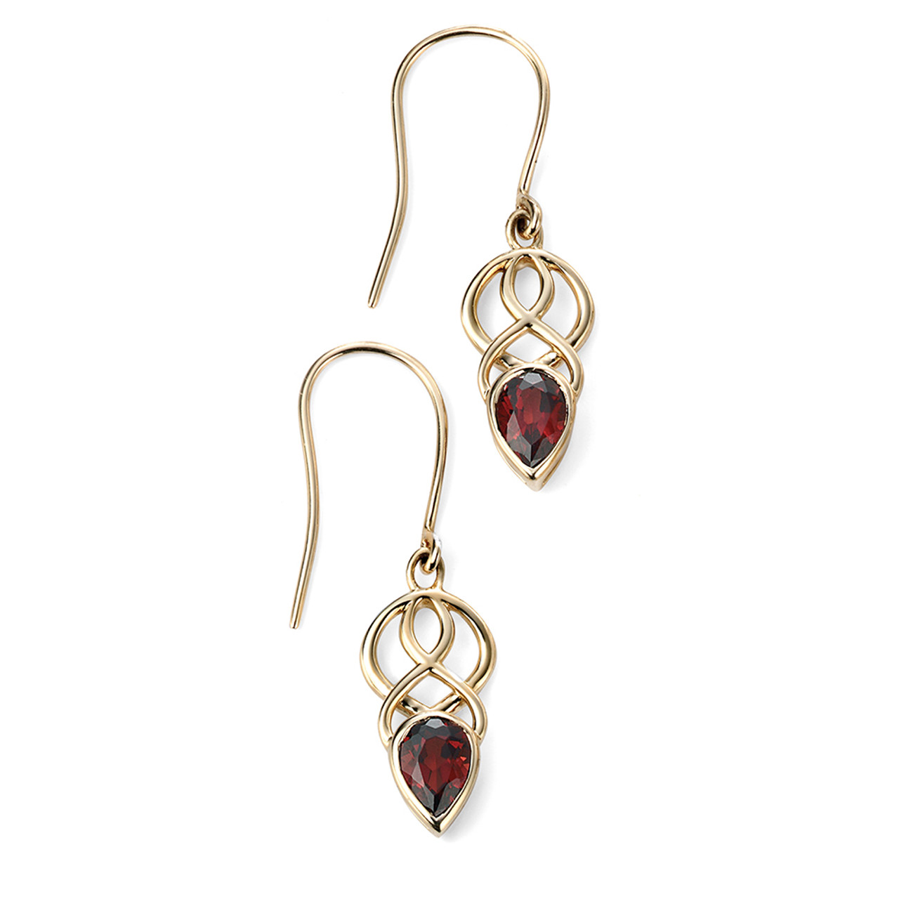 Sweet 9ct Rose Gold Garnet Earrings  Jeeba Jewellery