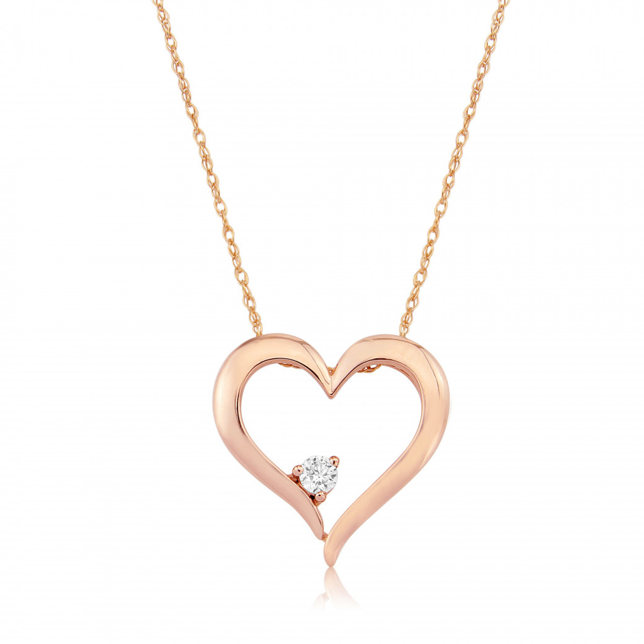 Poh Heng Jewellery - Fall in love with this Heart Diamond Pendant in 18K Rose  Gold's delicate design and the way it beautifully reflects light, adding a  touch of elegance to any