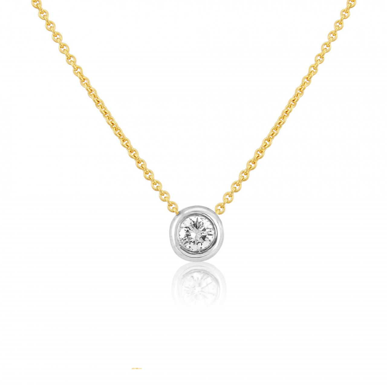 Diamond Slide Pendant set in 18ct Yellow Gold with Chain – Azure Jewellery  Workshop