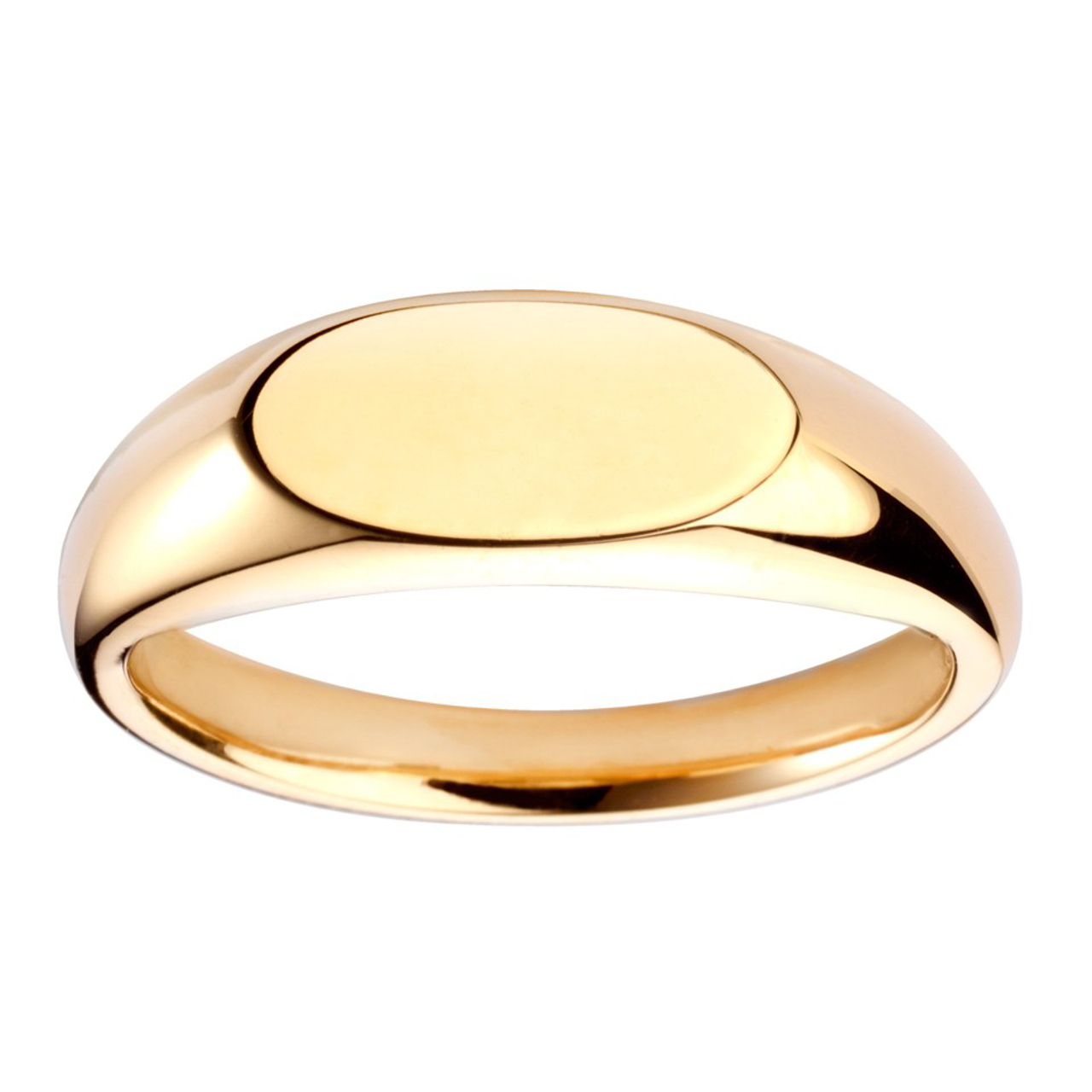 9ct Yellow Gold 11.5x6mm Oval Signet Ring