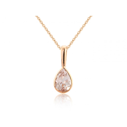 9ct Rose Gold Diamond Heart Pendant 