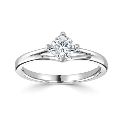 Amia - Compass set Solitaire Engagement ring with split shoulders Amia - Compass set Solitaire Engagement ring with split shoulders