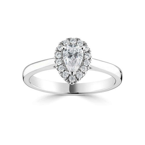 Viva - Pear halo Engagement ring