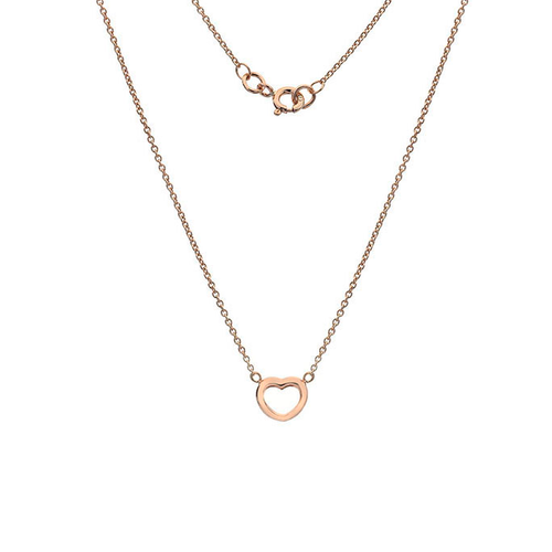 9ct Rose Gold rounded Heart Pendant on Chain 9ct Rose Gold rounded Heart Pendant on Chain