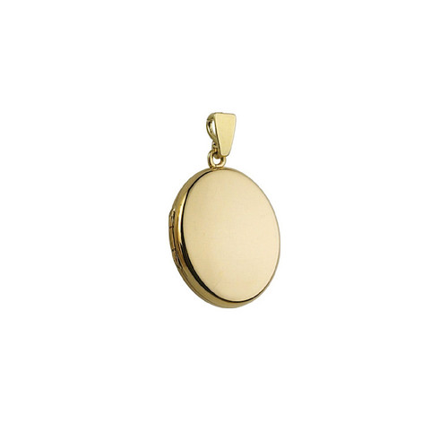 9ct Yellow Gold 20mm Oval Locket & Chain