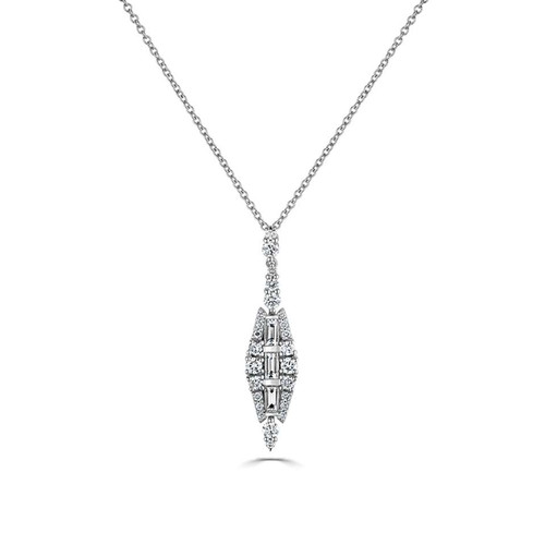 Platinum 1ctw Diamond Filigree Vintage Art Deco Pin Pendant Necklace –  Mills Jewelers & Loan