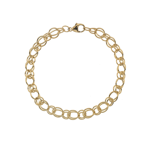 Dfs 14k Gold Double Link Bracelet