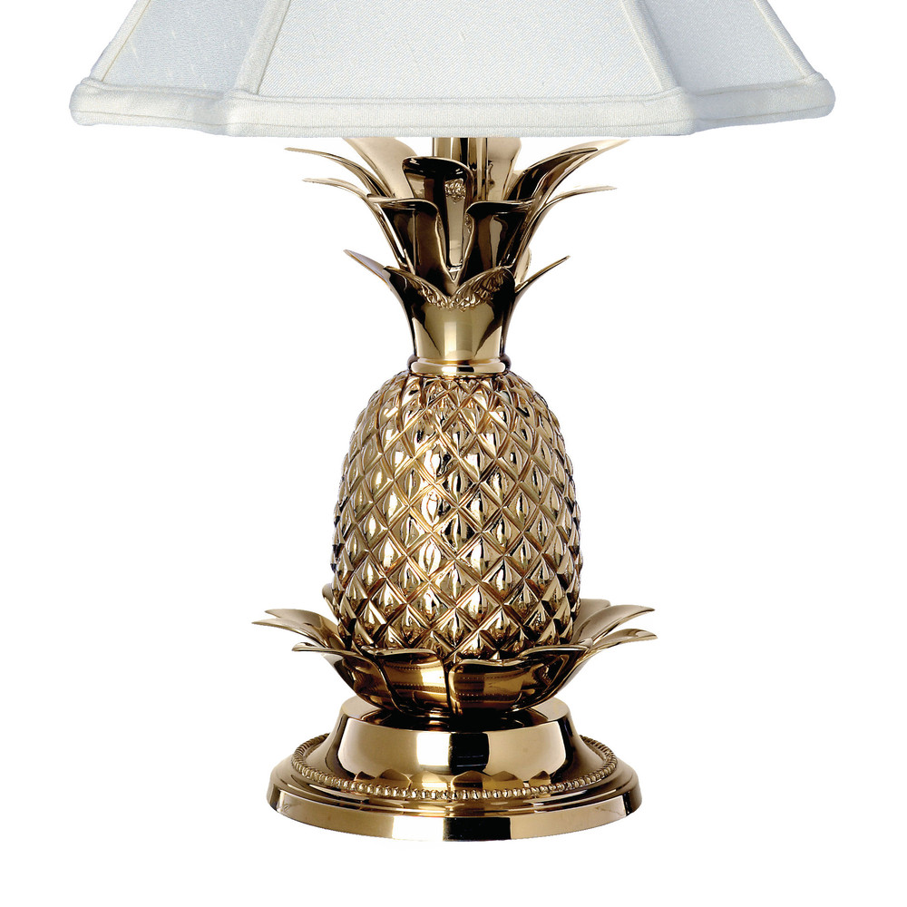 Pineapple Polished Brass Lamp