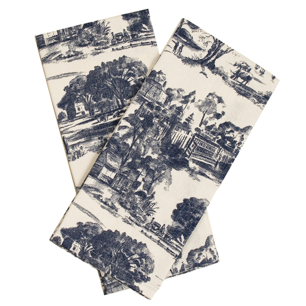 Williamsburg Townscape Toile Tea Towels