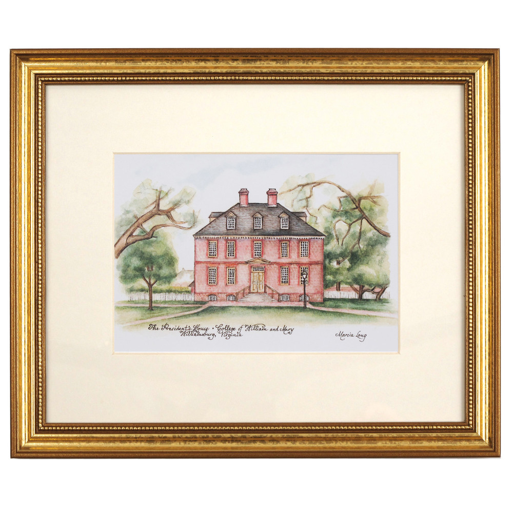 William & Mary President's House Giclee Framed Print