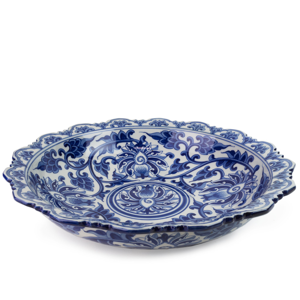 Scalloped Swirly Florals Bowl
