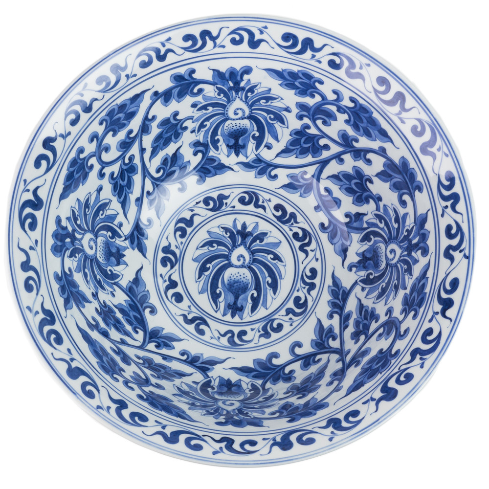 Swirling Florals  Punch Bowl