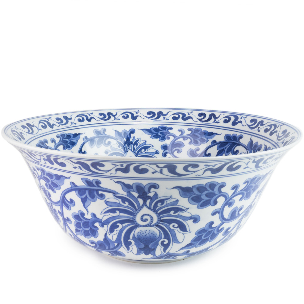 Swirling Florals  Punch Bowl