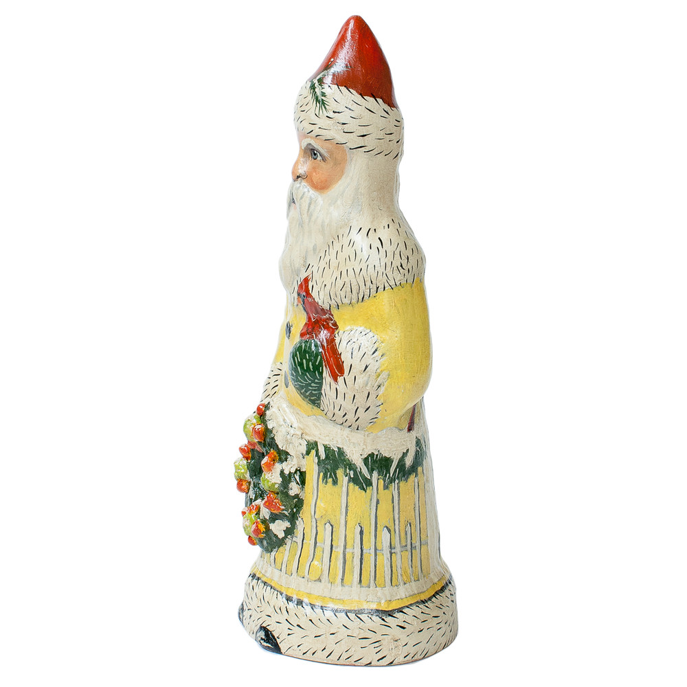 Vaillancourt Yellow Santa with Cardinal | The Shops at Colonial Williamsburg