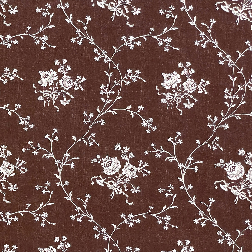 Brandied Raisin Chintz Fabric