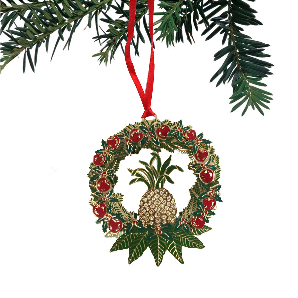 Apple-Pineapple Wreath Ornament