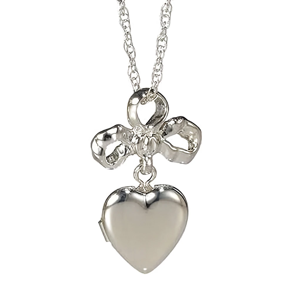 Daughter's Heart Sterling Silver Bow & Locket Pendant | The Shops at Colonial Williamsburg