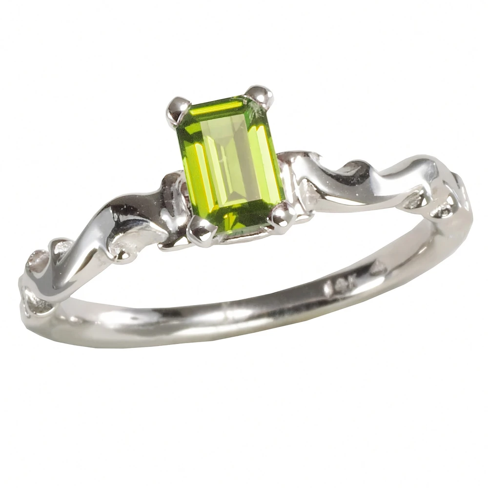 Green Peridot Sterling Silver Scroll Ring | The Shops at Colonial Williamsburg