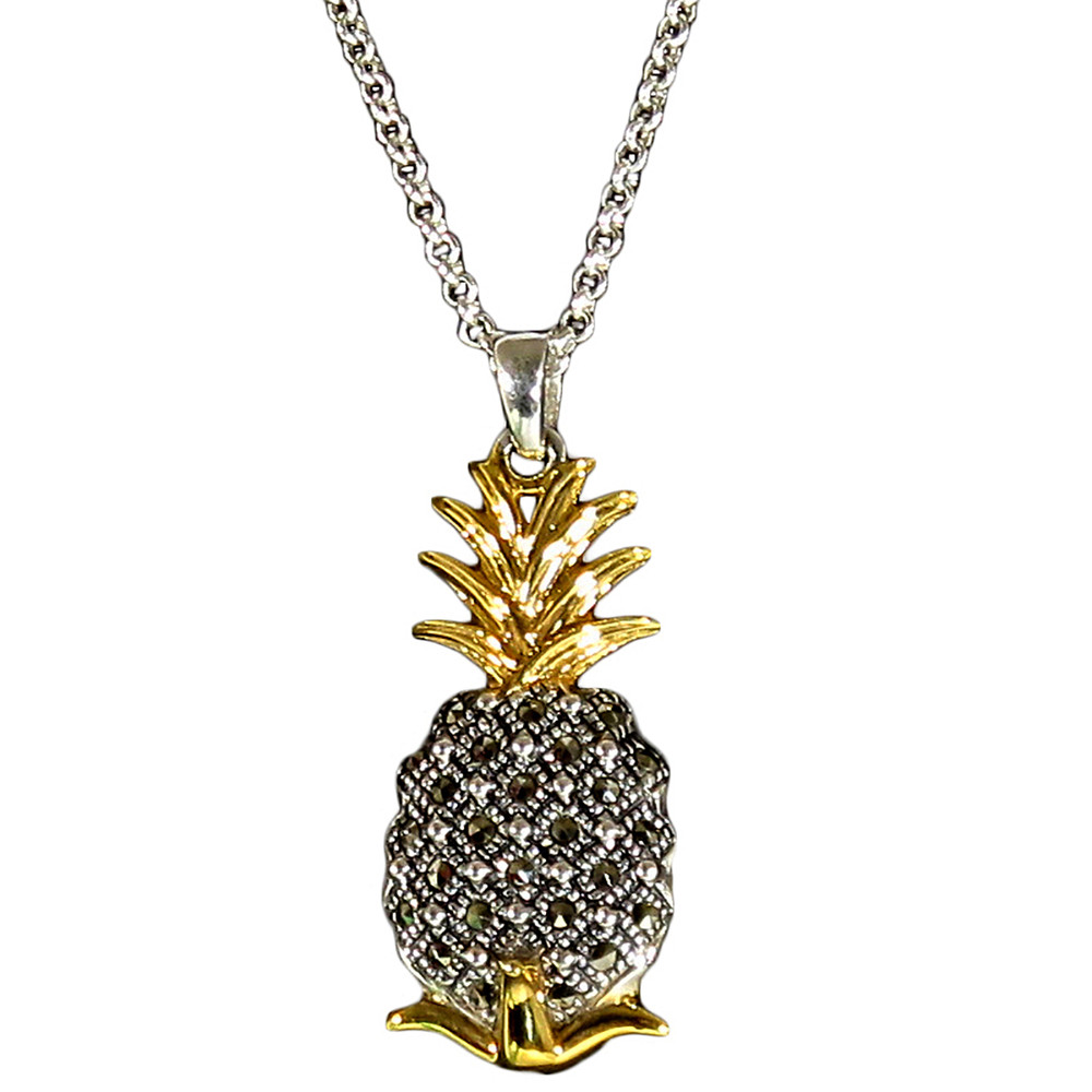 Sterling Silver and Marcasite Pineapple Pendant | The Shops at Colonial Williamsburg