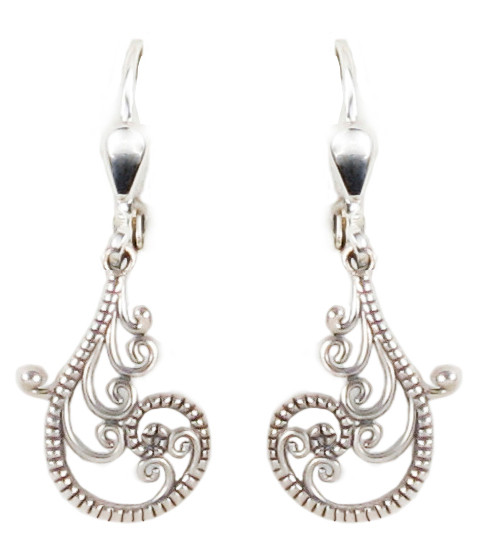 Sterling Silver Scroll Dangle Earrings | The Shops at Colonial Williamsburg
