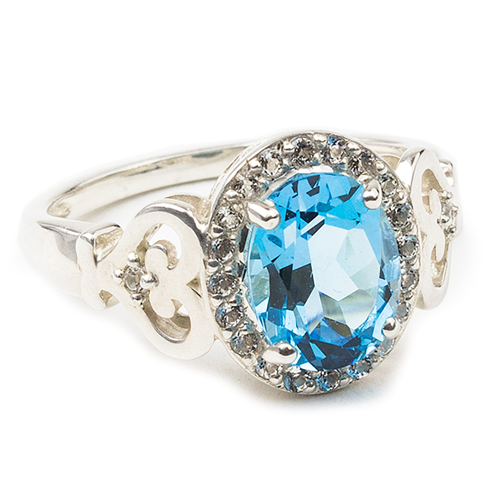 Abby Heart Sterling Silver and Blue Topaz Ring | The Shops at Colonial Williamsburg