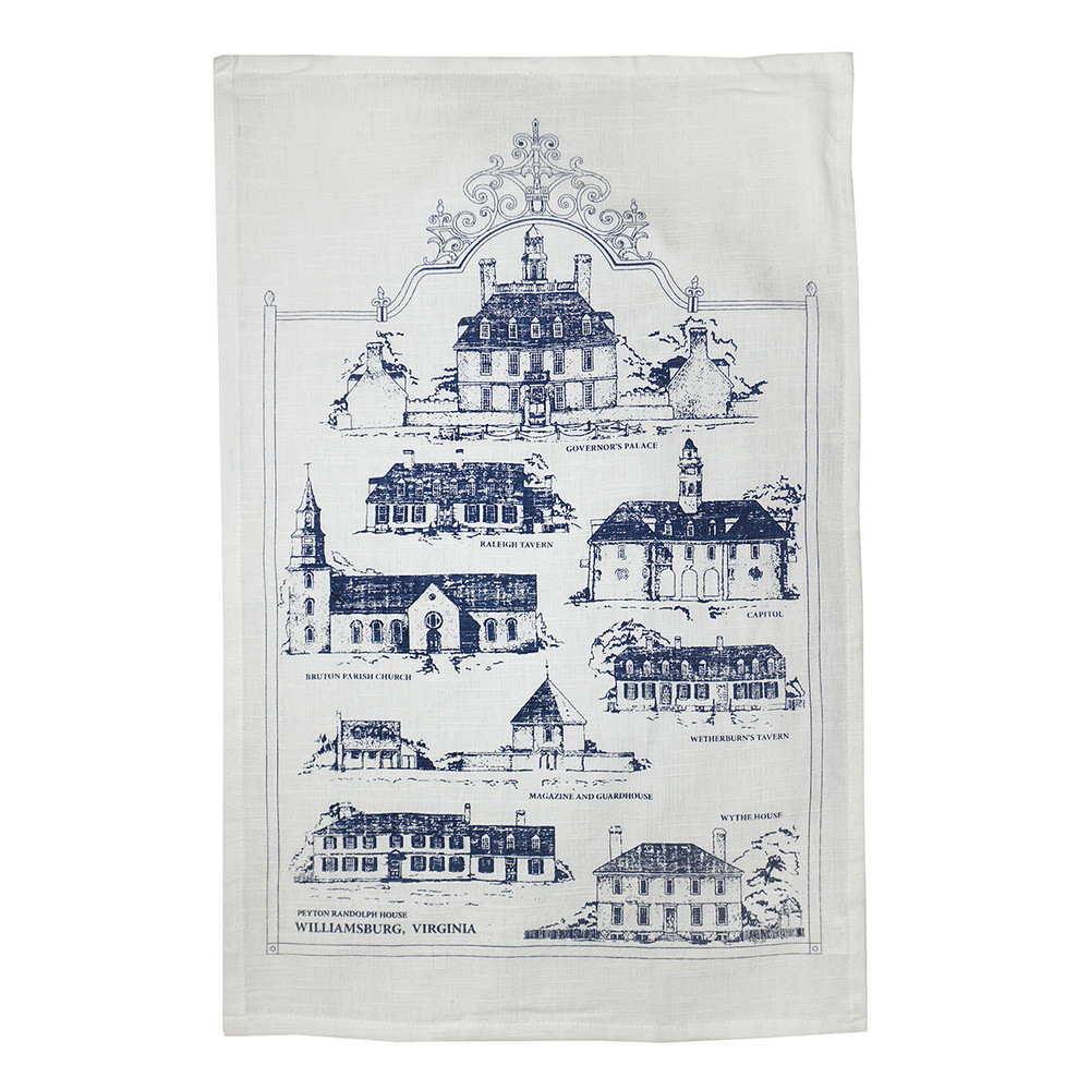 Williamsburg Historic Area Buildings Tea Towels