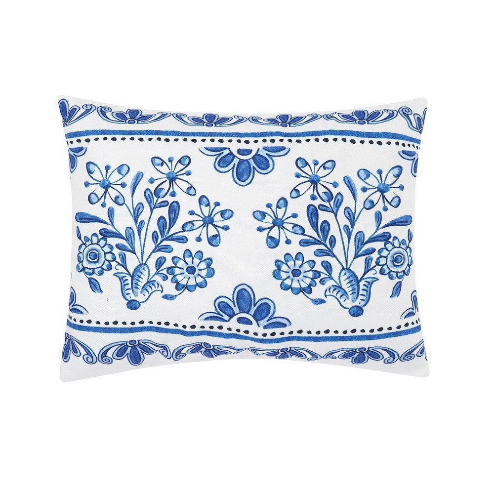 Delft Garden II Indoor/Outdoor Pillow | The Shops at Colonial Williamsburg