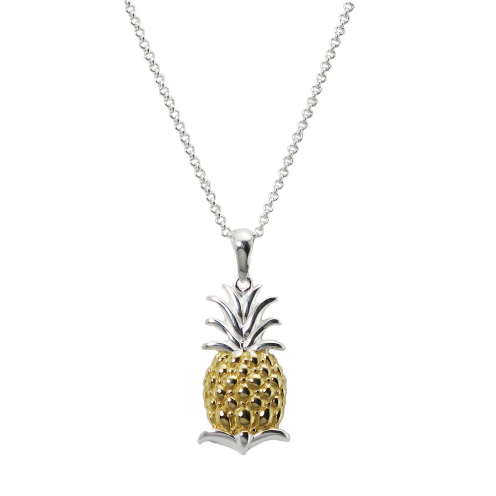 Silver and Gold Plate Pineapple Pendant | The Shops at Colonial Williamsburg