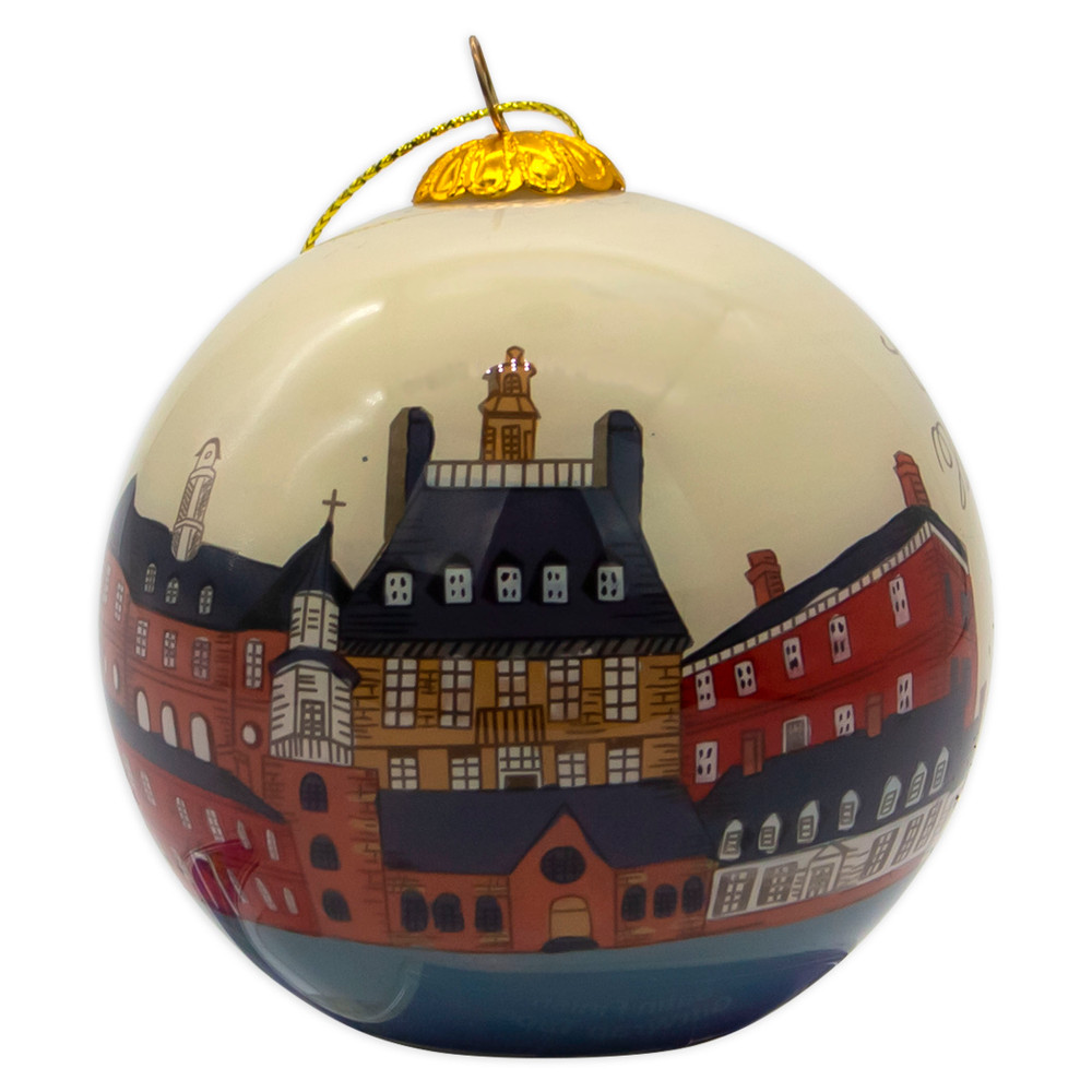 Colonial Williamsburg Townscape Glass Ornament | The Shops at Colonial Williamsburg