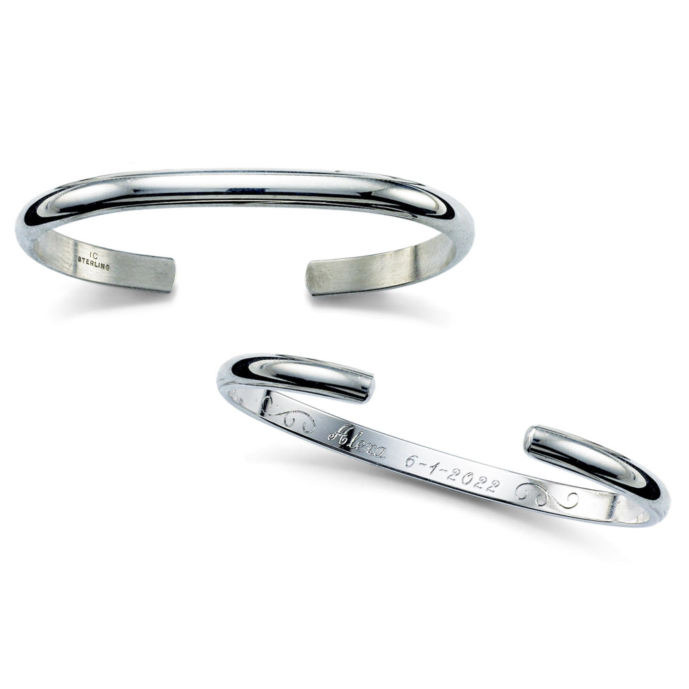 Adult Plain Sterling Silver C-Band Bracelet