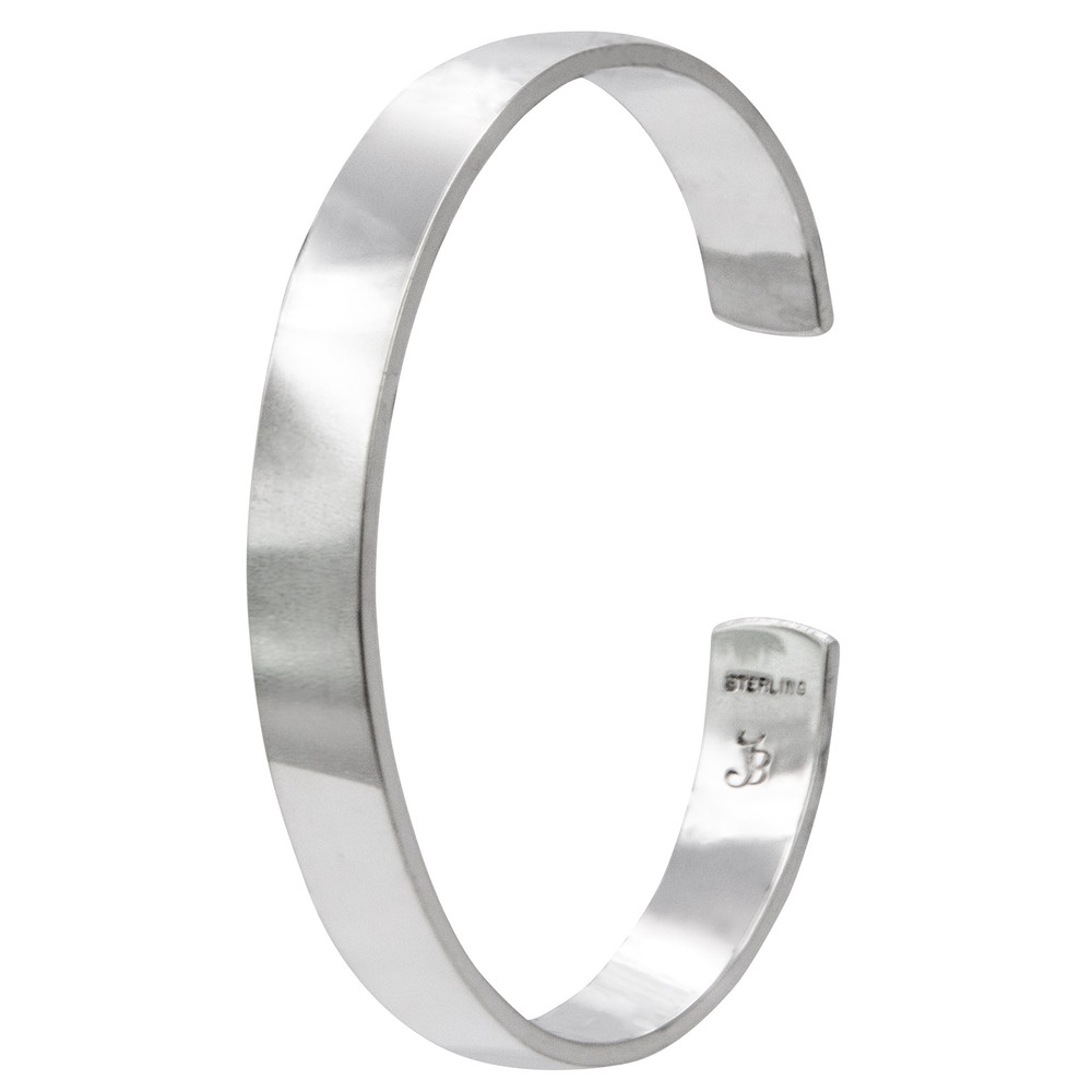 Rectangular Sterling Silver C-Band Bracelet - Child/Young Adult