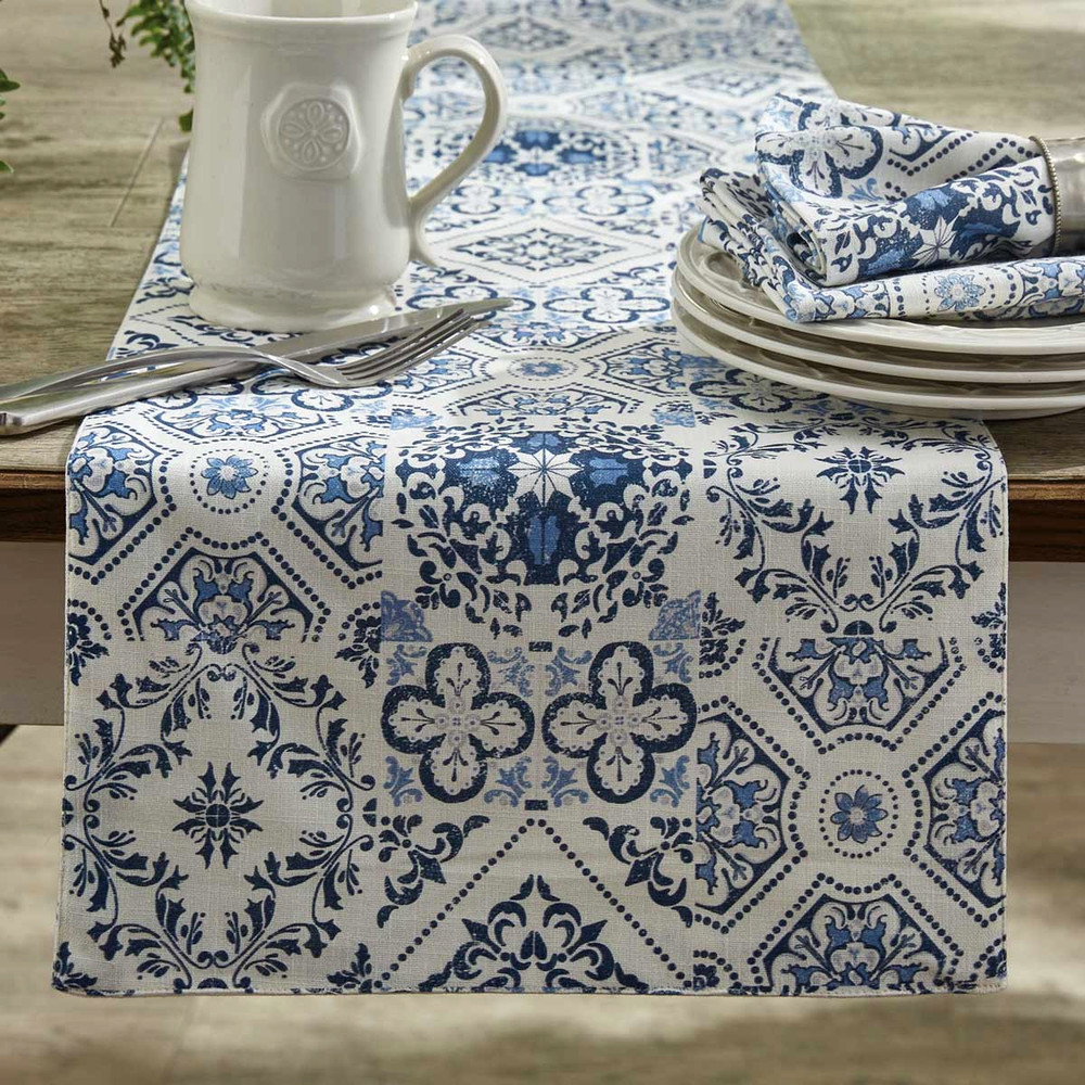 WILLIAMSBURG Delft Tile Table Linens | The Shops at Colonial Williamsburg
