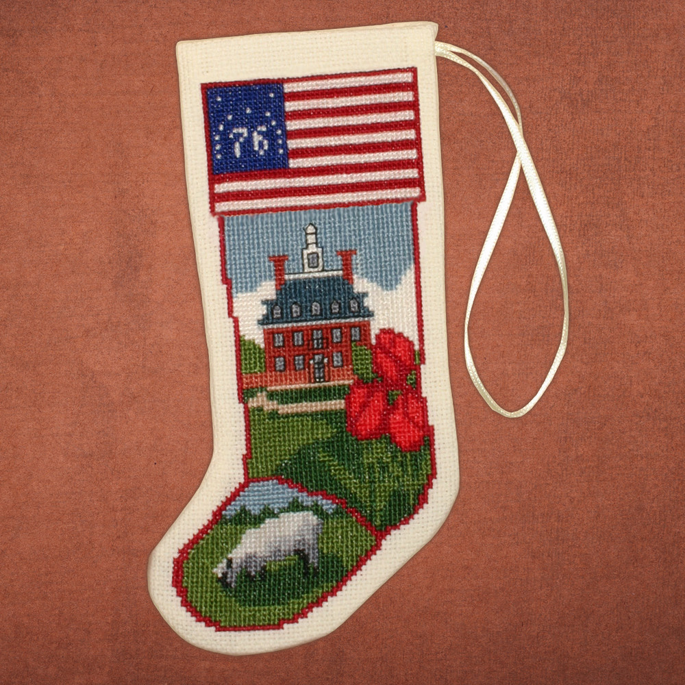 Governor's Palace Stocking Ornament Cross Stitch Kit | The Shops at Colonial Williamsburg