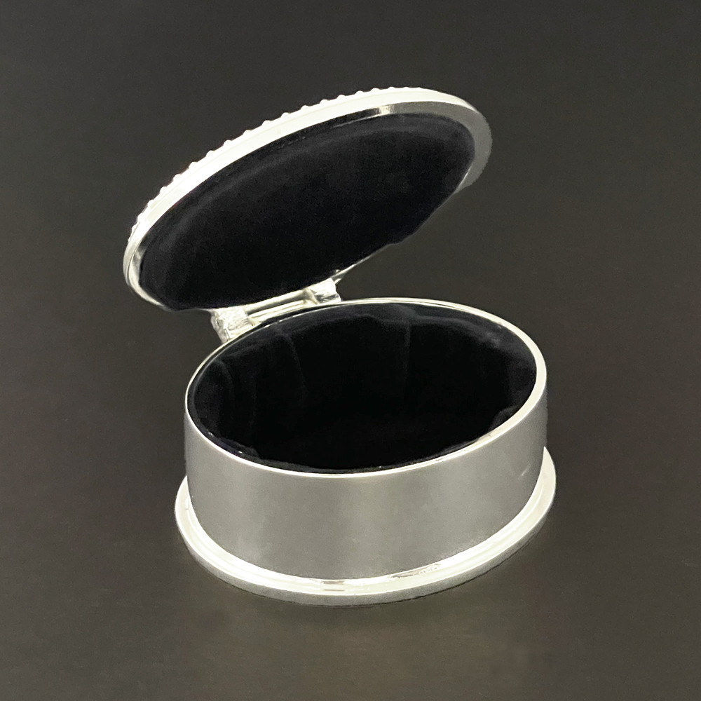 Small Oval Silver Plate Beaded Box | The Shops at Colonial Williamsburg