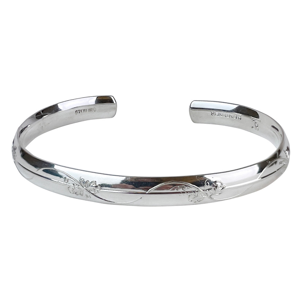 Vine Pattern Sterling Silver C-Band Bracelet - Adult | The Shops at Colonial Williamsburg