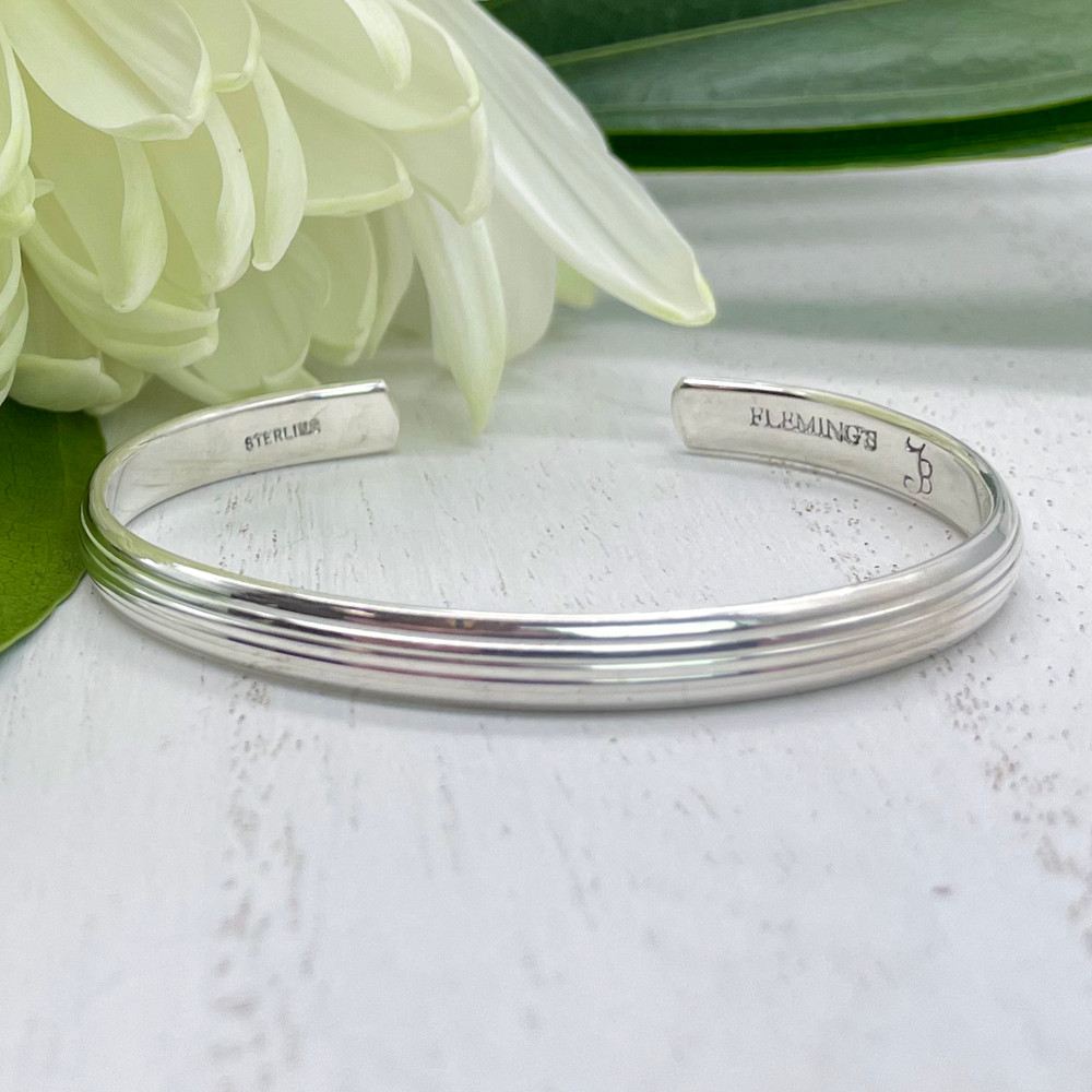 Reeded Sterling Silver C-Band Bracelet - Infant | The Shops at Colonial Williamsburg