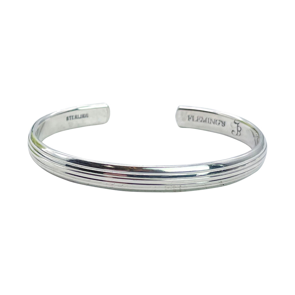 Reeded Sterling Silver C-Band Bracelet - Newborn "Doll" | The Shops at Colonial Williamsburg