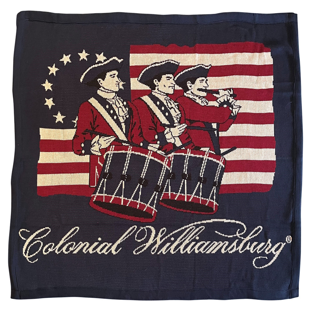 Colonial Williamsburg Fife & Drum Corps. Knit Blanket | The Shops at Colonial Williamsburg