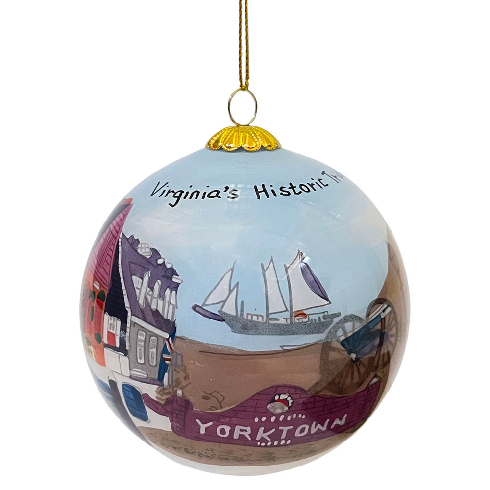 Historic Triangle Glass Ornament | The Shops at Colonial Williamsburg